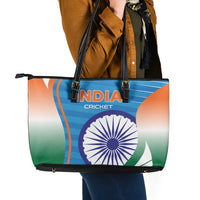 India Cricket Leather Tote Bag Men in Blue Champions 2025