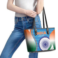 India Cricket Leather Tote Bag Men in Blue Champions 2025