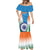 Custom India Cricket Mermaid Dress Men in Blue Champions 2025
