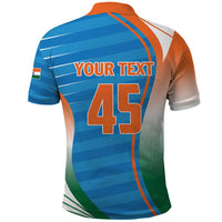 Custom India Cricket Polo Shirt Men in Blue Champions 2025