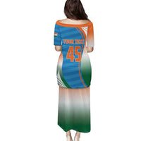 Custom India Cricket Puletasi Men in Blue Champions 2025