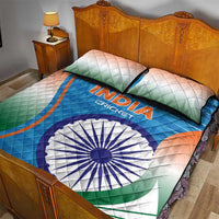 India Cricket Quilt Bed Set Men in Blue Champions 2025