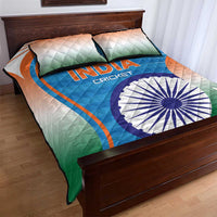 India Cricket Quilt Bed Set Men in Blue Champions 2025
