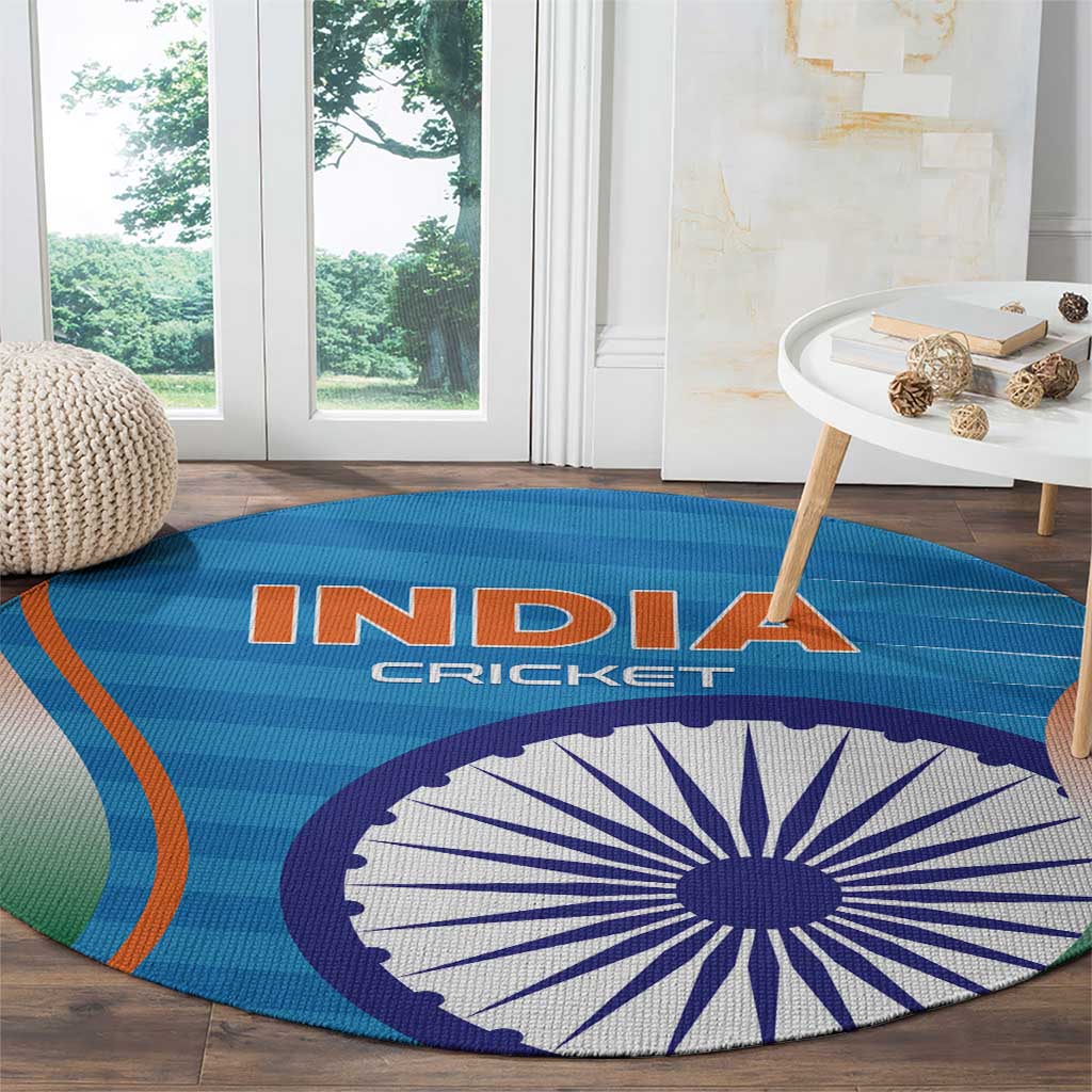 India Cricket Round Carpet Men in Blue Champions 2025