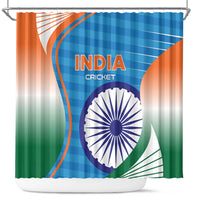 India Cricket Shower Curtain Men in Blue Champions 2025