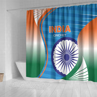 India Cricket Shower Curtain Men in Blue Champions 2025