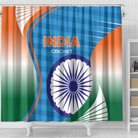 India Cricket Shower Curtain Men in Blue Champions 2025