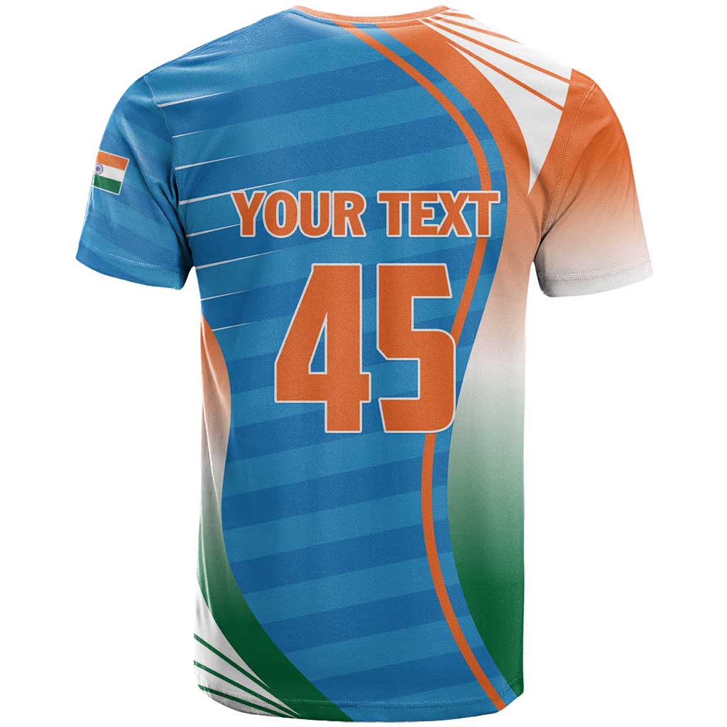 Custom India Cricket T Shirt Men in Blue Champions 2025