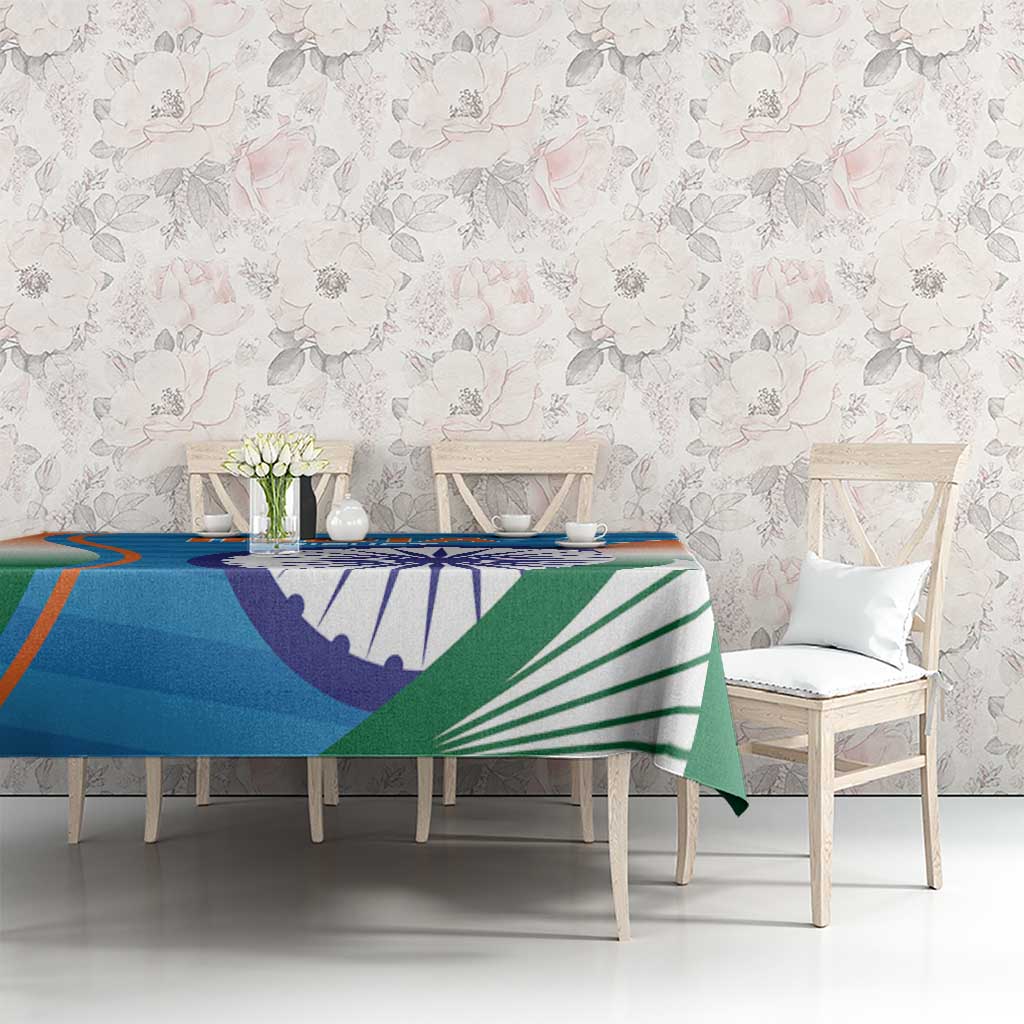 India Cricket Tablecloth Men in Blue Champions 2025