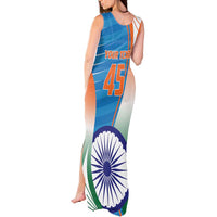 Custom India Cricket Tank Maxi Dress Men in Blue Champions 2025