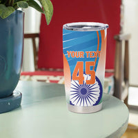 Custom India Cricket Tumbler Cup Men in Blue Champions 2025