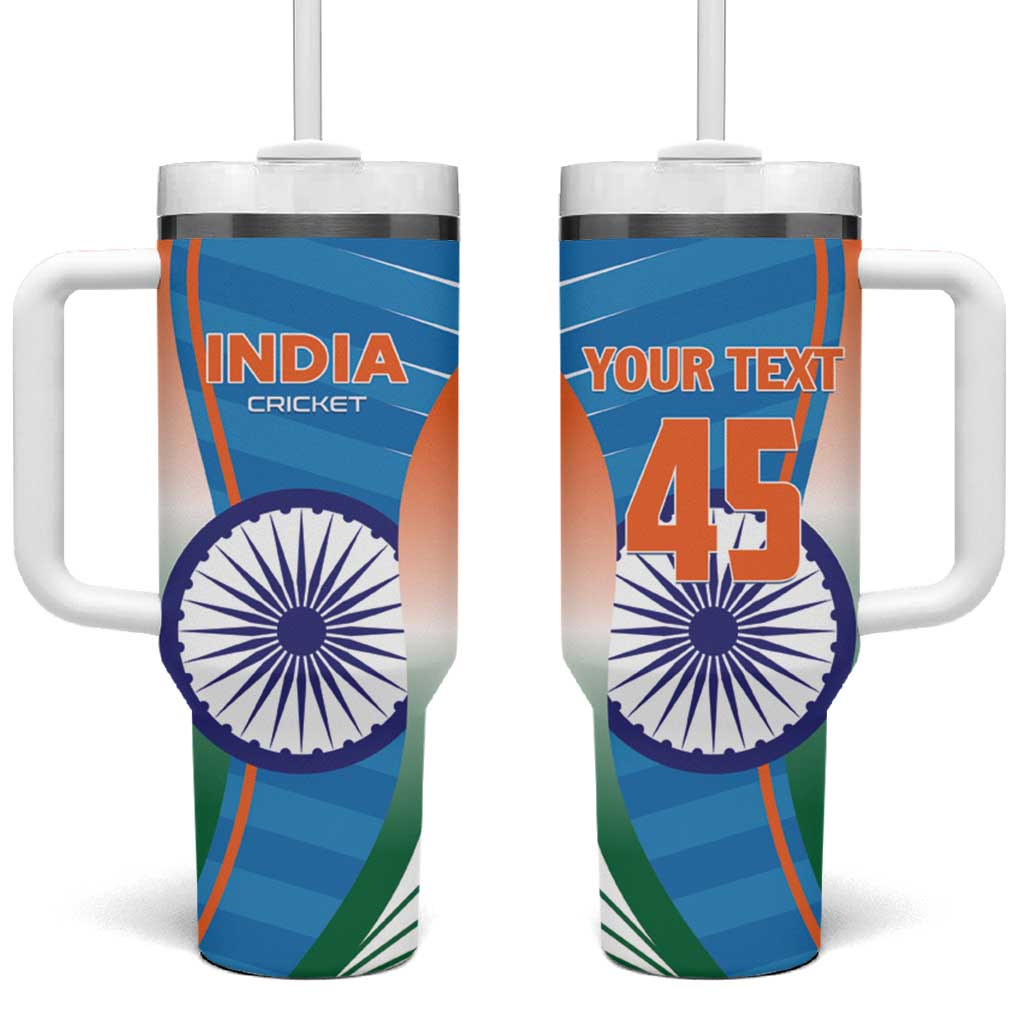 Custom India Cricket Tumbler With Handle Men in Blue Champions 2025