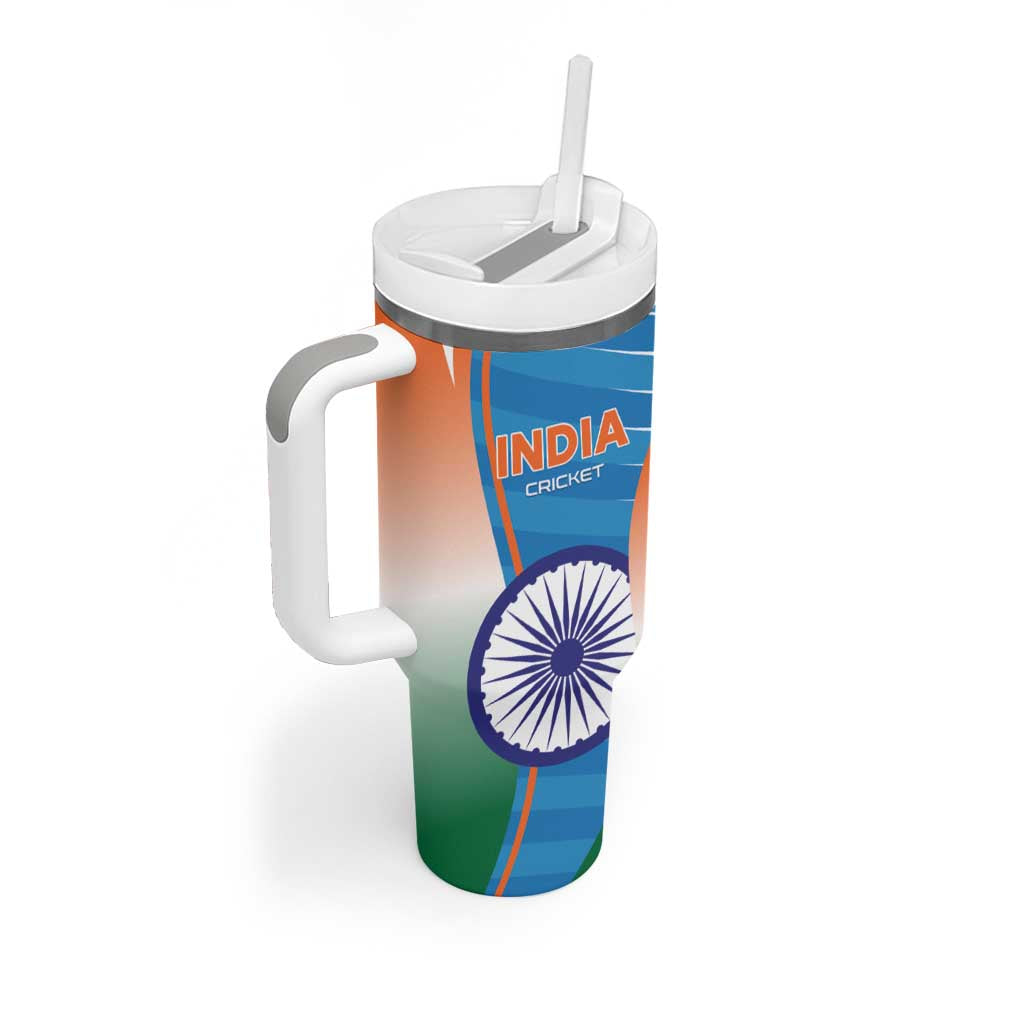 Custom India Cricket Tumbler With Handle Men in Blue Champions 2025