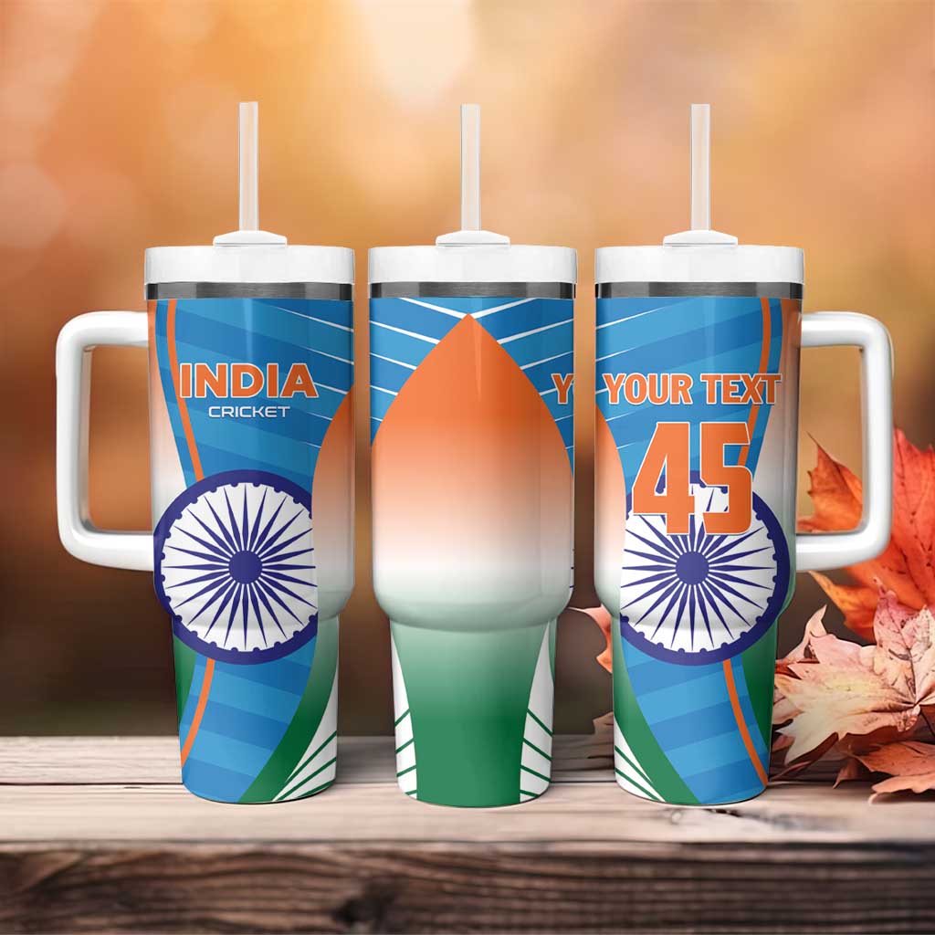 Custom India Cricket Tumbler With Handle Men in Blue Champions 2025