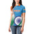 Custom India Cricket Women Polo Shirt Men in Blue Champions 2025
