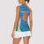 Custom India Cricket Women Sleeveless Polo Shirt Men in Blue Champions 2025