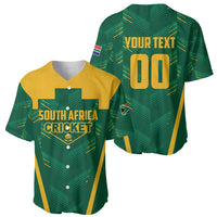 Custom South Africa Cricket Baseball Jersey SA Protea Woza Nawe