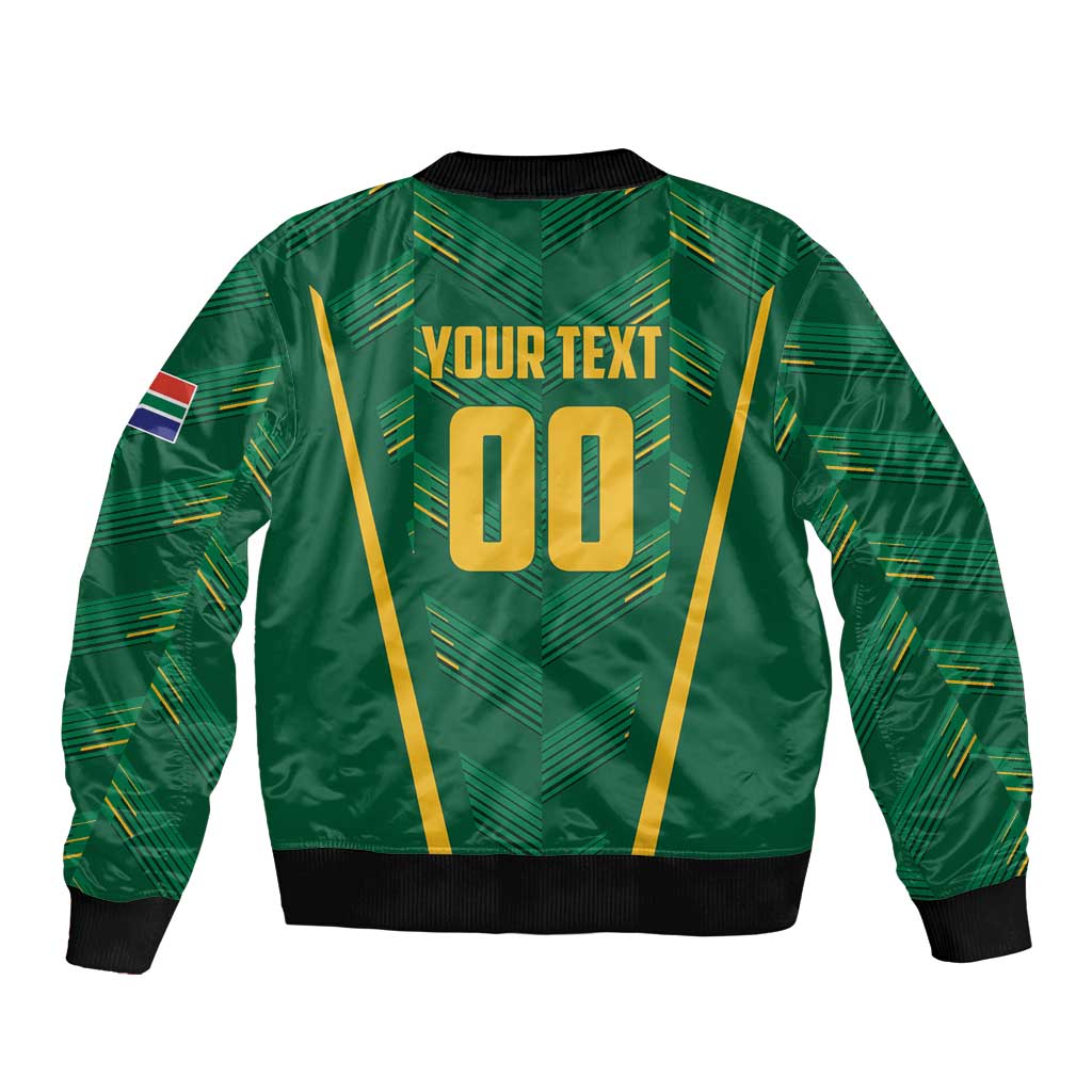 Custom South Africa Cricket Bomber Jacket SA Protea Woza Nawe