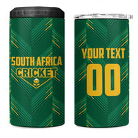 Custom South Africa Cricket 4 in 1 Can Cooler Tumbler SA Protea Woza Nawe
