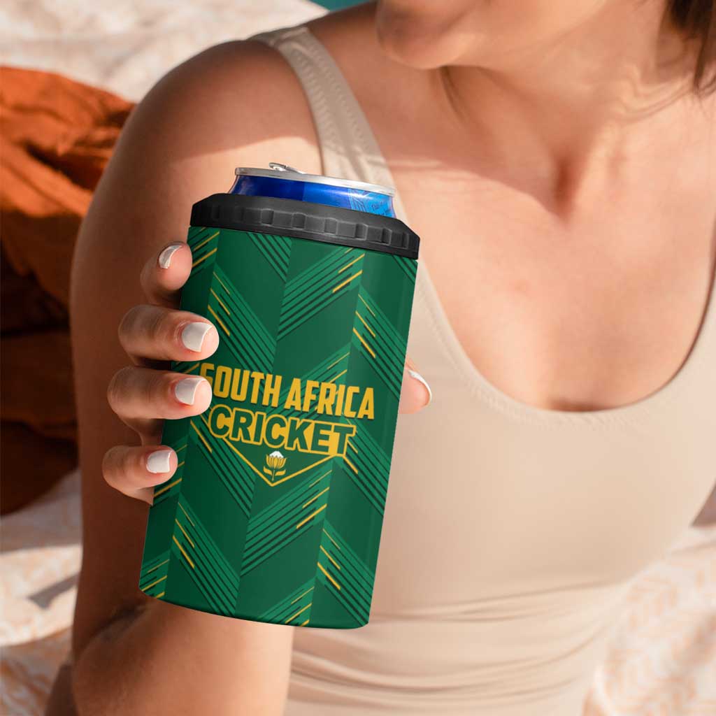 Custom South Africa Cricket 4 in 1 Can Cooler Tumbler SA Protea Woza Nawe