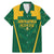 Custom South Africa Cricket Family Matching Mermaid Dress and Hawaiian Shirt SA Protea Woza Nawe
