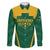 Custom South Africa Cricket Family Matching Off The Shoulder Long Sleeve Dress and Hawaiian Shirt SA Protea Woza Nawe