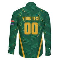 Custom South Africa Cricket Family Matching Off The Shoulder Long Sleeve Dress and Hawaiian Shirt SA Protea Woza Nawe