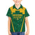 Custom South Africa Cricket Family Matching Off The Shoulder Long Sleeve Dress and Hawaiian Shirt SA Protea Woza Nawe