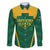 Custom South Africa Cricket Family Matching Off Shoulder Short Dress and Hawaiian Shirt SA Protea Woza Nawe