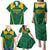 Custom South Africa Cricket Family Matching Puletasi and Hawaiian Shirt SA Protea Woza Nawe