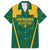 Custom South Africa Cricket Family Matching Puletasi and Hawaiian Shirt SA Protea Woza Nawe