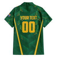 Custom South Africa Cricket Family Matching Puletasi and Hawaiian Shirt SA Protea Woza Nawe