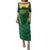 Custom South Africa Cricket Family Matching Puletasi and Hawaiian Shirt SA Protea Woza Nawe