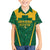 Custom South Africa Cricket Family Matching Short Sleeve Bodycon Dress and Hawaiian Shirt SA Protea Woza Nawe
