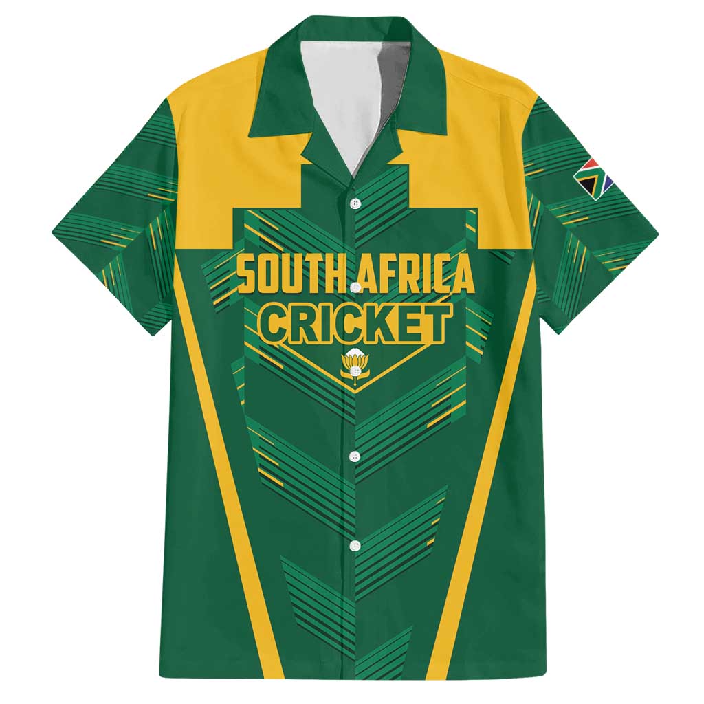 Custom South Africa Cricket Hawaiian Shirt SA Protea Woza Nawe