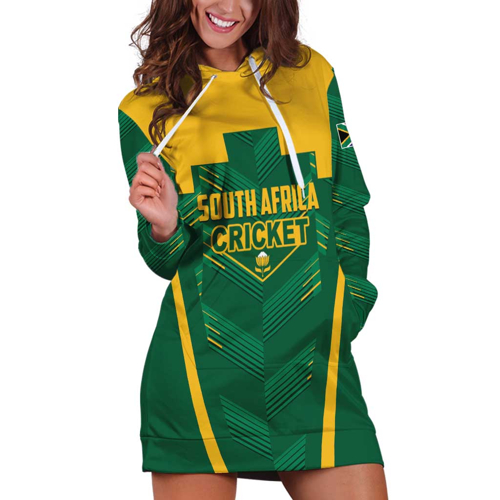 Custom South Africa Cricket Hoodie Dress SA Protea Woza Nawe