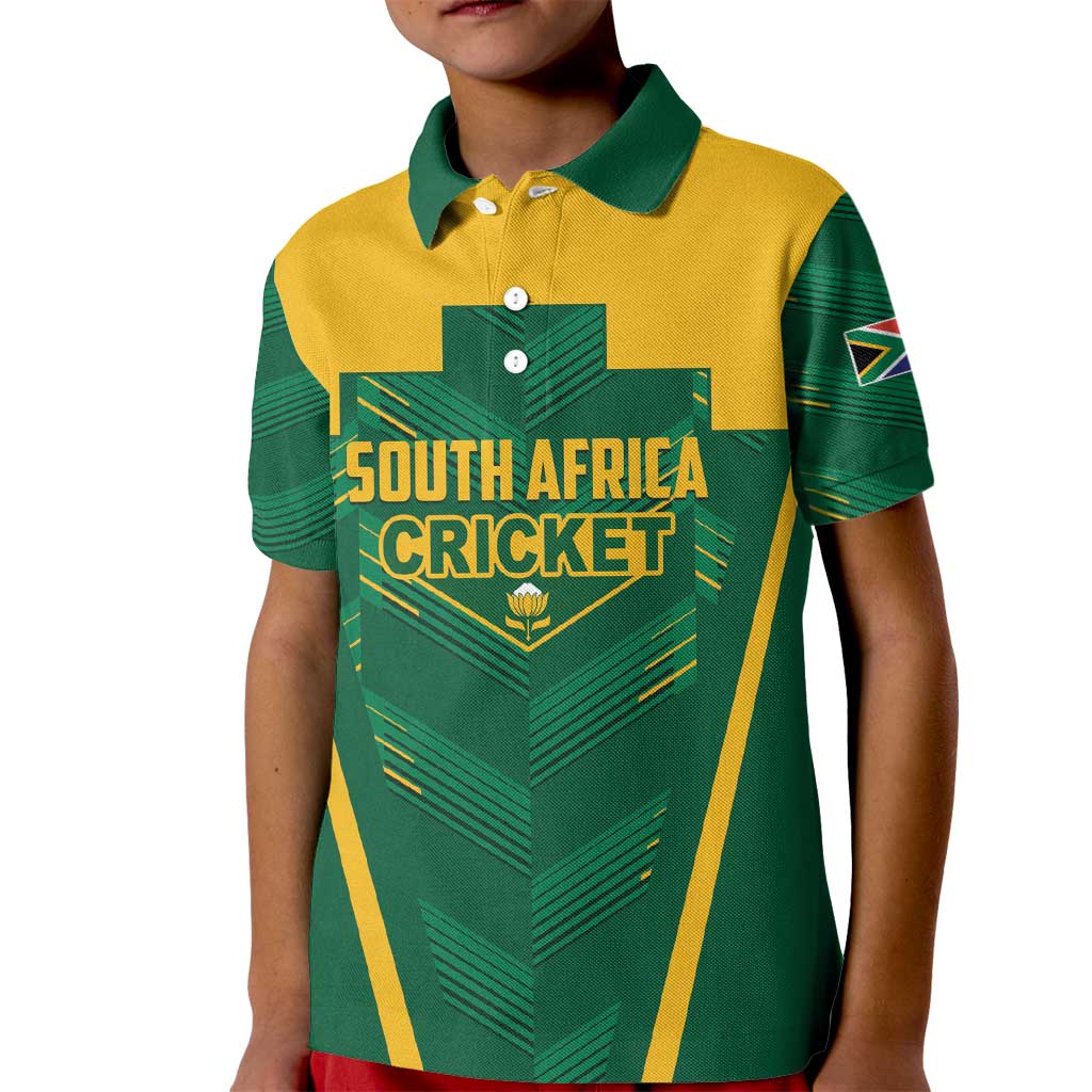 Custom South Africa Cricket Kid Polo Shirt SA Protea Woza Nawe
