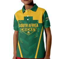 Custom South Africa Cricket Kid Polo Shirt SA Protea Woza Nawe