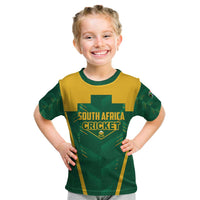 Custom South Africa Cricket Kid T Shirt SA Protea Woza Nawe
