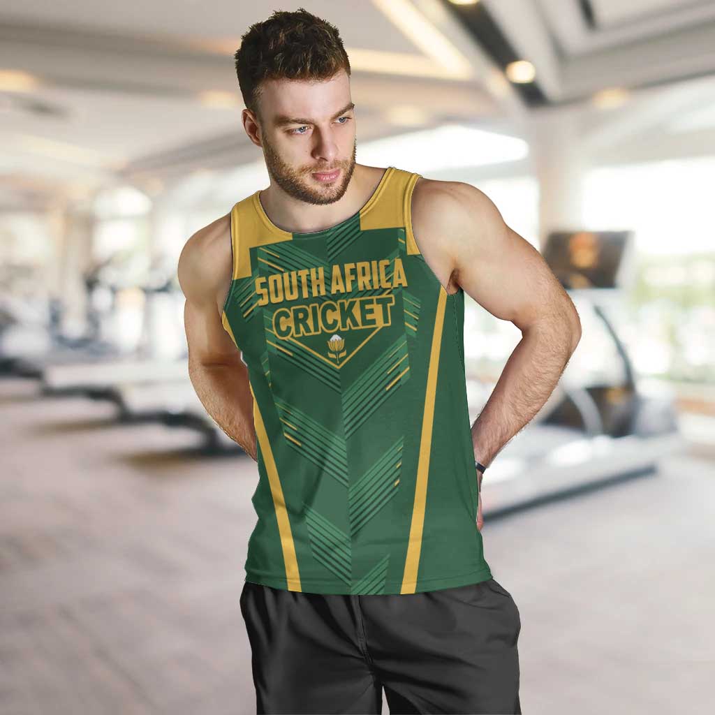 Custom South Africa Cricket Men Tank Top SA Protea Woza Nawe