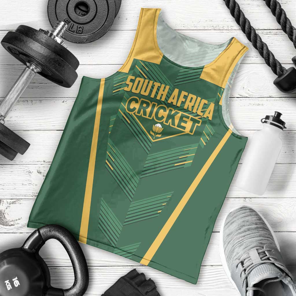 Custom South Africa Cricket Men Tank Top SA Protea Woza Nawe