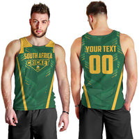 Custom South Africa Cricket Men Tank Top SA Protea Woza Nawe