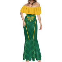 Custom South Africa Cricket Mermaid Dress SA Protea Woza Nawe