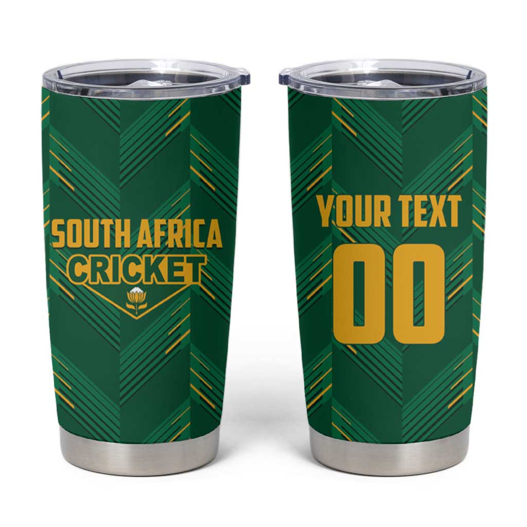 Custom South Africa Cricket Tumbler Cup SA Protea Woza Nawe