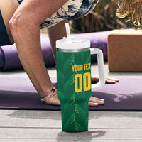 Custom South Africa Cricket Tumbler With Handle SA Protea Woza Nawe