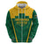 Custom South Africa Cricket Zip Hoodie SA Protea Woza Nawe