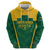 Custom South Africa Cricket Zip Hoodie SA Protea Woza Nawe
