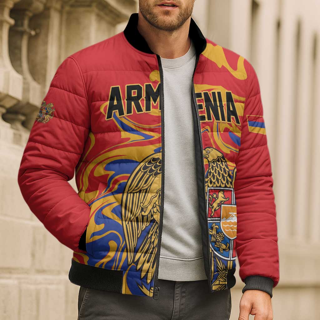 Personalized Republic of Armenia Bomber Puffer Jacket Hayastani Hanrapetut'yun