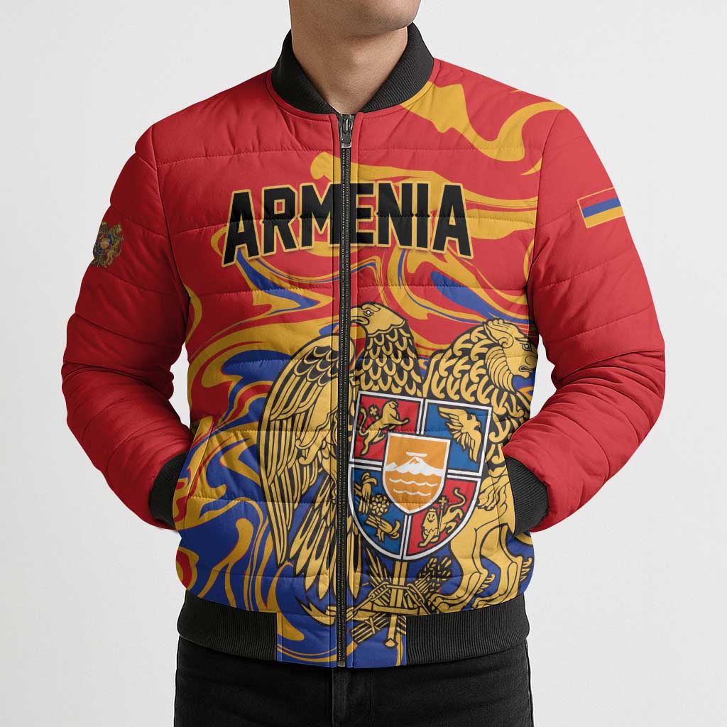 Personalized Republic of Armenia Bomber Puffer Jacket Hayastani Hanrapetut'yun