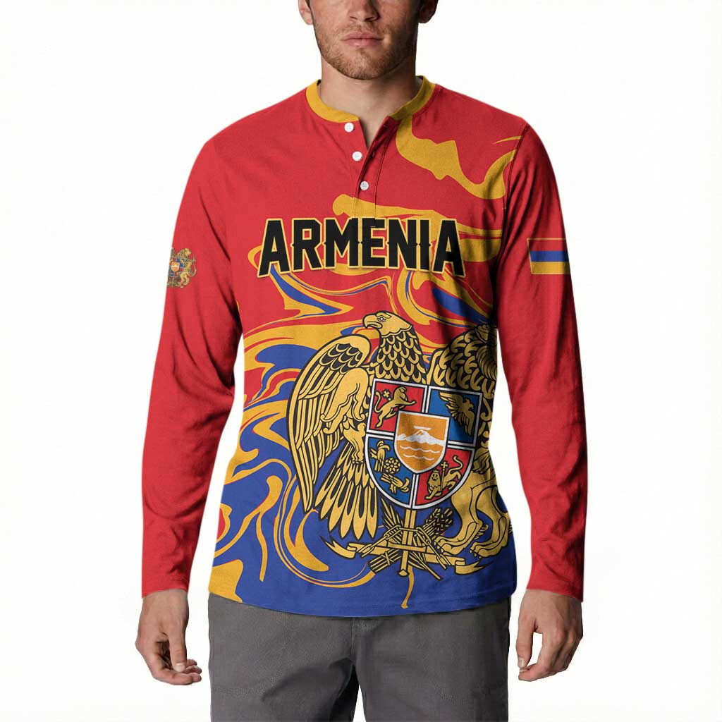 Personalized Republic of Armenia Button Sweatshirt Hayastani Hanrapetut'yun
